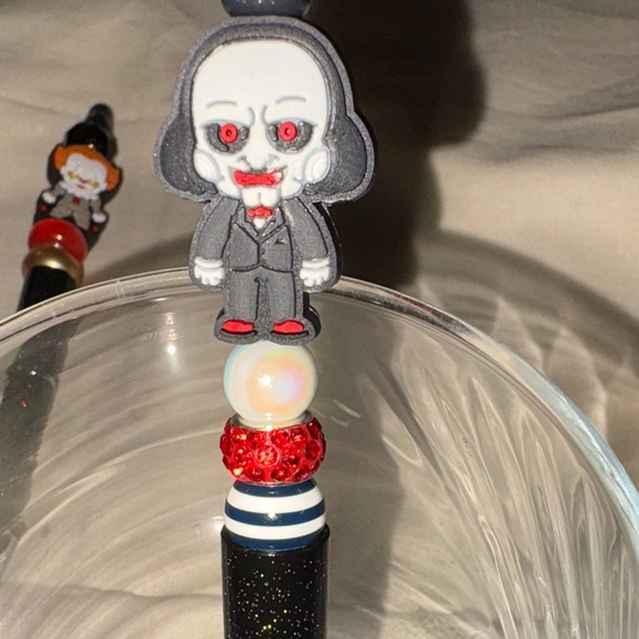 Horror-Themed Decorative Pens - Black, Yellow, Red #3 - Picture 7 of 10